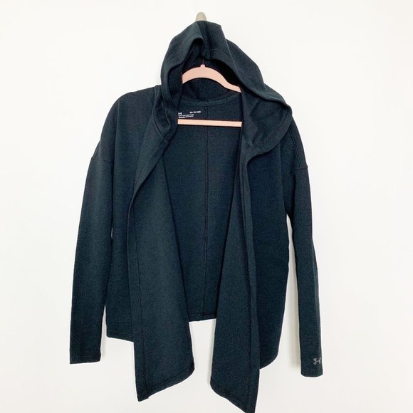 Under Armour Tops - NWT Under Armour Open Hoodie Loose Black XS #4405